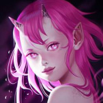 Аватар Девушка - эльф с розовыми волосами, by AshleyLun