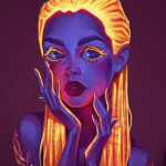 99px.ru аватар Девушка с яркими волосами, автор Angel Ganev