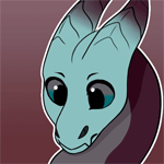 99px.ru аватар Голубой дракончик показывает язык, by SeaSaltShrimp
