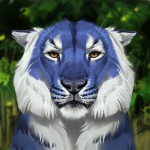 Аватар Бело - голубой тигр, by LhuneArt