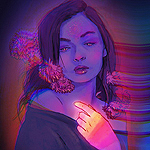 99px.ru аватар Девушка с цветами в волосах, by PHAZED