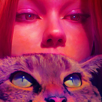 Аватар Девушка с кошкой, by PHAZED