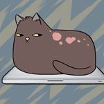 99px.ru аватар Кошка лежит на ноутбуке