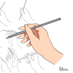 Аватар Рука на фоне нарисованных рух, by rikeza