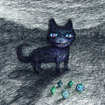 99px.ru аватар Черная кошка и светящиеся кристаллы