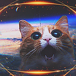 99px.ru аватар Шокированный кот в космосе