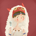 Аватар Сан / San и Кодама / Kodama из аниме Принцесса Мононоке / Mononoke Hime, by KYE CHENG
