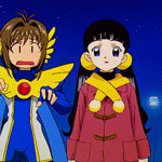 99px.ru аватар Сакура Киномото / Sakura Kinomoto, Томое Дайдодзи / Tomoyo Daidouji и Шпинель Сан / Spinel Sun из аниме Сакура — собирательница карт / Cardcaptor Sakura