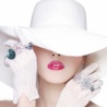 99px.ru аватар Девушка в белой шляпе и белых перчатках