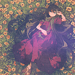 99px.ru аватар Девушка лежит на цветочной поляне