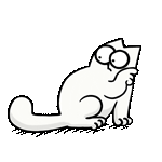 Аватар Кот Хью из мультфильма Simons Cat / Кот Саймона куда-то показывает