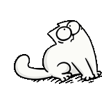 99px.ru аватар Кот Хью из мультфильма Simons Cat / Кот Саймона пристально на что-то смотрит