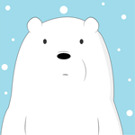 99px.ru аватар Ice Bear / Белый медведь из мультсериала We Bare Bears / Вся правда о медведях, снежинка падает на нос