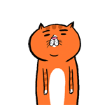 99px.ru аватар Танцующий рыжий кот на белом фоне