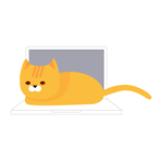 Аватар Рыжий кот лежит на клавиатуре ноутбука, на экране мелькает ошибка 404