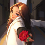 99px.ru аватар Девочка с розой в руке