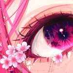 99px.ru аватар Глаз девушки с весенними цветами
