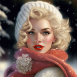 99px.ru аватар Симпатичная блондинка в шапочке и шарфе