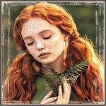 99px.ru аватар Рыжеволосая девушка с папоротником