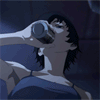 99px.ru аватар Химэно / Himeno пьет делает глоток пива и целует Дэндзи / Denji из аниме Человек-бензопила / Chainsaw Man