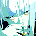 99px.ru аватар Люсина Кусинада / Lucyna Kushinada из аниме Киберпанк: Бегущие по краю / Cyberpunk: Edgerunners курит