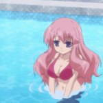 Аватары Девушка с розовыми волосами плещется в бассейне 