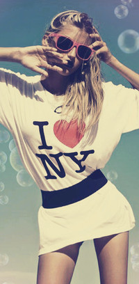 99px.ru аватар Девушка в  футболке I love NY