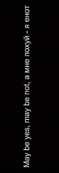 Аватар вконтакте May be yes,may be not,а мне по*** я - енот