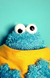 Аватар вконтакте COOKIE MONSTER (печеньковое чудовище в желтом шарфе)