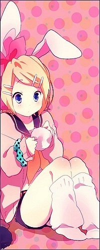 Аватар вконтакте Vocaloid Kagamine Rin / Вокалоид Кагамине Рин с кроличьими ушками
