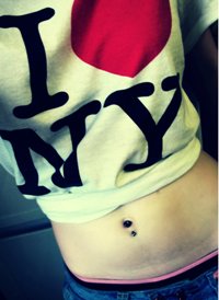 Аватар вконтакте Девушка в топе I love NY