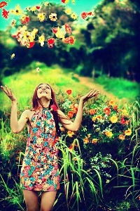 99px.ru аватар Девушка в цветочном саду