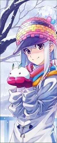 99px.ru аватар Аниме девушка со снежным зайчиком