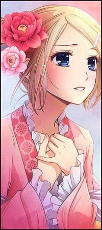 Аватар вконтакте Vocaloid Kagamine Rin / Вокалоид Кагамине Рин с цветами в волосах