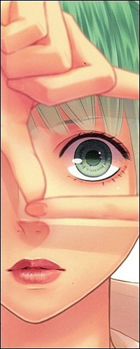 99px.ru аватар Вокалоид Хатсуне Мику / Vocaloid Hatsune Miku смотрит на вас