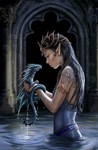 99px.ru аватар Девушка с маленьким драконом