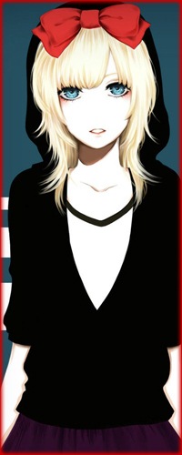 99px.ru аватар Девушка блондинка с красным бантом в волосах