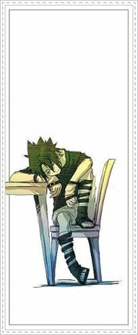 Аватар вконтакте Саске Учиха / Sasuke Uchicha из аниме Наруто / Naruto спит сидя на стуле за столом