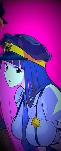 Аватар вконтакте Стокинг из аниме 'Panty & Stocking with Garterbelt' в полицейской униформе