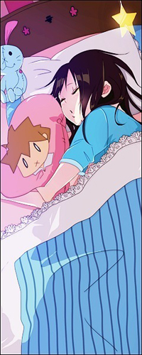 99px.ru аватар Хару-тян спит в обнимку с подушечкой, на которой изображен Тсуна, аниме Учитель-мафиози Реборн