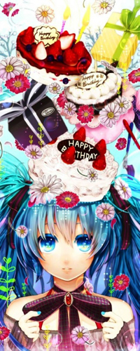 Аватар вконтакте Хатсуне Мику (Happy Birthday)