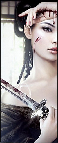 99px.ru аватар Красивая японка с окровавленной катаной в руке, кровь капает из пореза на ладони