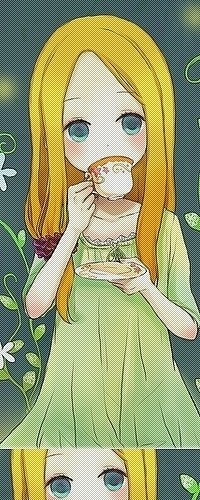 99px.ru аватар Кавайная блондиночка пьёт чай