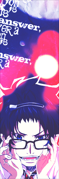Аватар вконтакте Okumura Rin / Окумура Рин из аниме Ao No Exorcist / Синий Экзорцист поправляет черные очки