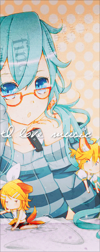 Аватар вконтакте Хатсуне Мику, Лен и Рин из 'Vocaloid/Вокалоид' (I love music)