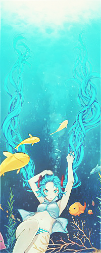 Аватар вконтакте Hatsune Miku/Хатсуне Мику из 'Vocaloid/Вокалоид' под водой