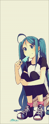 Аватар вконтакте Hatsune Miku/Хатсуне Мику из 'Vocaloid/Вокалоид' с мороженным