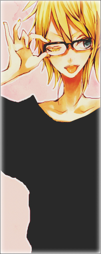 Аватар вконтакте Kagamine Len / Кагамине Лен из  'Vocaloid / Вокалоид' в очках показывает язык