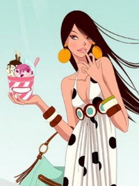 99px.ru аватар Девушка с мороженым в руке