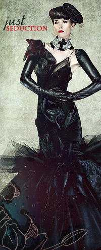 99px.ru аватар Девушка в черном платье,кожаных перчатках и шляпке (Just Seduction) © August Bradley